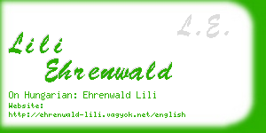 lili ehrenwald business card